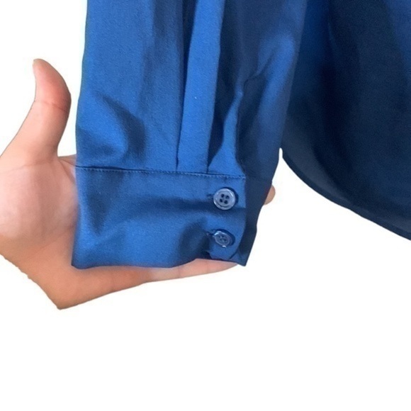 Anthropologie Birdcage Zipper Quarter Button Up Top Size Medium - Picture 3 of 5